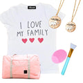 CAMISETA I LOVE FAMILY MÁS REGALO SEGURO
