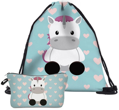 Mochila Unicornio con regalo el neceser a juego. - iQual Online