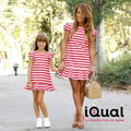 Dana vestido marinero rojo para niñas y mamas