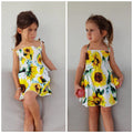 Vestido Girasol para niña y Camiseta para mami a juego.